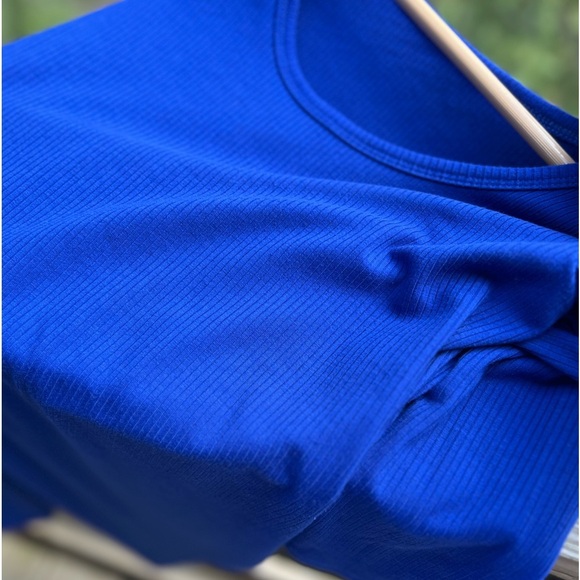 Love J quarter sleeve length medium midi blue bodycon dress - Picture 2 of 9